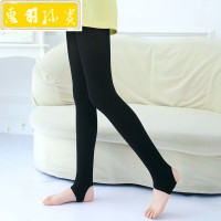 女童踩脚打底裤春秋薄款儿童连裤袜天鹅绒夏练功丝袜白色舞蹈袜子