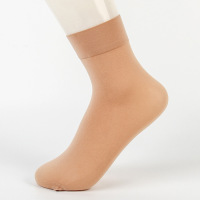 10双春秋丝袜短袜男女加厚透气天鹅绒防勾丝黑肉色短筒袜子对对袜