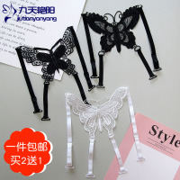 美背交叉文胸肩带夏季蝴蝶蕾丝花边后背内衣带性感胸罩带宽挂钩