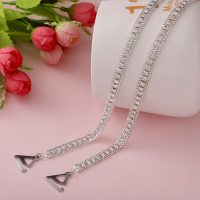 隐形肩带夏性感隐形文胸带子金属水钻胸罩带女一字领美背内衣配件