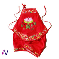 护肚子幼儿园满月大红新生儿婴儿童五月女宝宝端午节肚兜刺绣套装