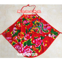 东北花布成人肚兜短裤裤衩套装大红喜庆年会秧歌二人转男女演出服