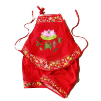 护肚子幼儿园满月大红新生儿婴儿童五月女宝宝端午节肚兜刺绣套装