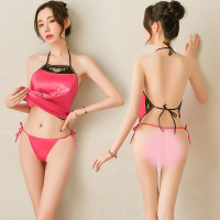 成人肚兜式内衣套装女士睡衣情趣性感极度诱惑绣花古典系带肚兜骚