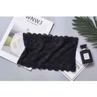 酒红色蕾丝裹胸防走光文胸女士打底内衣一片式枣红无肩带抹胸