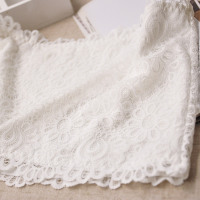 防走光薄款夏女蕾丝大码胖打底文胸围胸内衣裹胸抹胸背心横胸短款