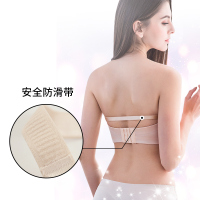无肩带内衣聚拢防滑女小胸加厚上托抹胸婚纱用无带裹胸隐形文胸贴