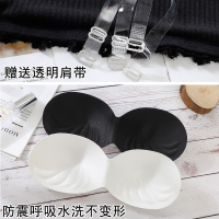 裹胸女抹胸式文胸短款无肩带聚拢内衣蕾丝防走光带胸垫打底美背衣