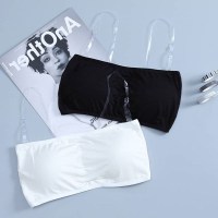 抹胸裹胸防走光打底露肩带胸垫透明无肩带防滑学生内衣女韩版夏季