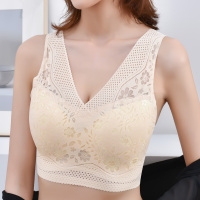 冰丝无痕内衣女无钢圈裹胸薄款聚拢文胸背心运动蕾丝美背抹胸胸罩