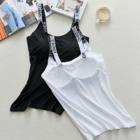 夏天冰丝美背长款裹胸打底吊带背心一体式防走光学生抹胸内搭内衣