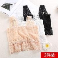 蕾丝吊带抹胸女夏薄款白色打底内衣短款内搭美背防走光裹胸小背心