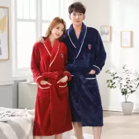 睡袍女冬季浴袍性感秋冬浴衣女长款女冬加绒珊瑚绒加厚情侣睡衣男