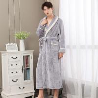 冬天情侣睡袍女加厚加长浴袍睡衣大码男保暖款秋冬季珊瑚绒法兰绒