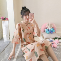 睡袍女棉日式和风和服短袖甜美可爱学生少女长款过膝睡衣浴袍