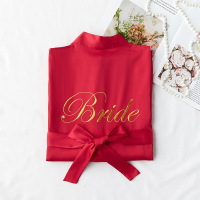 睡衣女新娘晨袍定制婚礼伴娘团睡袍结婚薄款开衫化妆女士睡袍