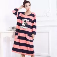 特大码睡裙胖mm200斤加肥加大女春夏季纯棉莫代尔韩版长袖款睡衣
