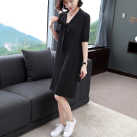 2019夏季女士睡裙清新短袖连衣裙学生孕妇夏天可外穿中长款睡衣女