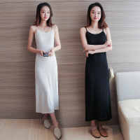 莫代尔吊带长裙睡裙新款2020春夏秋内搭内衬裙宽松纯色中长打底裙