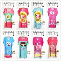 特价夏季女生人造棉卡通可爱睡裙 棉绸加大胖mm睡裙棉家居服