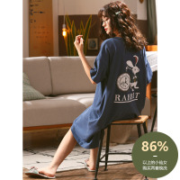 2020年新款性感睡裙女夏天纯棉薄款短袖可爱睡衣裙子可外穿中长款