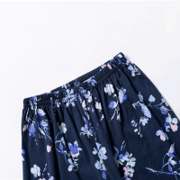 春夏季中老年人家居裤薄款纯棉印花长裤宽松大码休闲睡裤女防蚊裤