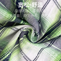 ab沙滩裤纯棉男士宽松休闲五分睡裤大码居家格子短裤大裤衩薄夏季