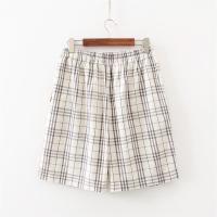 夏天男士短裤纯棉薄款睡裤宽松沙滩裤加大码家居裤外穿格子休闲裤