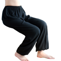 中老年男士女士棉绸灯笼裤夏季长裤 宽松绵绸裤运动裤人造棉睡裤