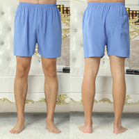 夏季超薄男士棉绸绵绸大裤衩沙滩裤家居裤人造棉棉绸短裤睡裤