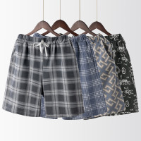 纯棉睡裤夏天短裤居家大码宽松全棉五分裤男士夏季薄款裤衩家居裤