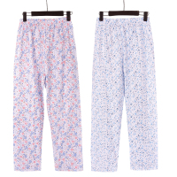 中老年人女老太太纯棉睡裤裤子宽松加肥加奶长裤家居裤月子裤