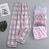 夏季女睡裤全棉长裤梭织棉布家居裤宽松女裤大码长裤空调裤特价