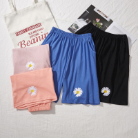 夏季雏菊睡裤女士纯棉薄款五分裤衩大码加肥200斤居家裤宽松短裤