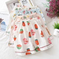 夏季家居短裤纯棉纱布女士睡裤薄款宽松大码格子裤衩沙滩裤可外穿