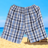 夏季新款韩版男装短裤睡裤休闲裤男短裤潮纯棉布男士沙滩睡裤棉麻
