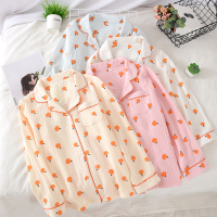 春秋纯棉睡衣女单件上衣夏季双层纱布薄长袖家居服空调服宽松全棉