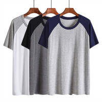 莫代尔半袖2020年新年款男土短袖 胖子短袖t恤短裤280斤大码宽松