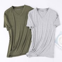 莫代尔t恤加肥加大码宽松睡衣男夏天舒适透气外穿薄款青年家居服