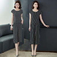 2020时尚棉绸套装女时尚外穿人造棉睡衣洋气妈妈外出家居服可出门