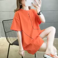 莫代尔纯棉短袖睡裙女夏韩版大码宽松中长款t恤裙胖mm睡衣裙夏季