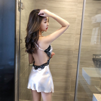 性感蕾冰丝私房睡衣女春秋季吊带火辣夏天薄款网红睡裙极度诱惑骚