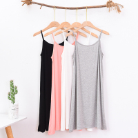 莫代尔吊带睡裙女夏季薄款床上短裙宽松大码胖mm睡衣女夏天家居服