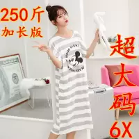 特大码孕妇睡裙女棉超大号200斤加肥胖妹加大码睡衣胖mm夏天