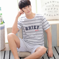 夏季睡衣男装短袖纯棉初中学生高中生胖大童12-13-14-15-16岁夏款