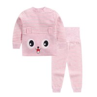 儿童内衣套装婴儿彩棉高腰护肚裤0男女宝宝秋衣秋裤纯棉睡衣3秋冬