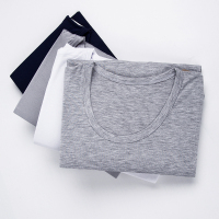 莫代尔男士内衣秋衣秋裤纯棉毛衫基础内衣秋衣 薄款打底 单件上衣