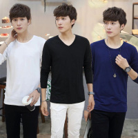 男士秋衣薄款单件上衣保暖男内衣打底线衣纯棉莫代尔涤纶春秋冬季