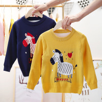 韩版圆领提花儿童毛衣2020秋冬新款针织套头衫