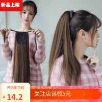 直马尾长直马尾女中长扎捆绑式仿真自然蓬松绑高辫子